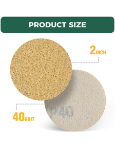Discos de Lijado S SATC 2" 50PCS Grano 40 Óxido de Aluminio 2
