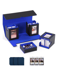 Caja de Barajas 4-en-1 Banloga para TCG - Negro y Azul