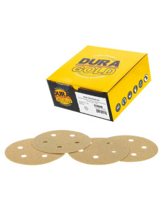 Discos de Lijado Dura-Gold 80 Grano 5" Caja de 50 Unidades