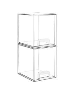 Cajones de Almacenamiento Apilables Vtopmart 2 Paquete 19.3x15.2x19.3 cm