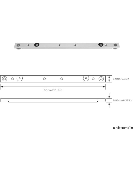 Barra de inglete de aluminio Flylin 300mm para sierra de mesa