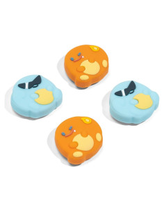 Tapa de agarre de pulgar WISHAVEN para Nintendo Switch - Squirtle y Charmander