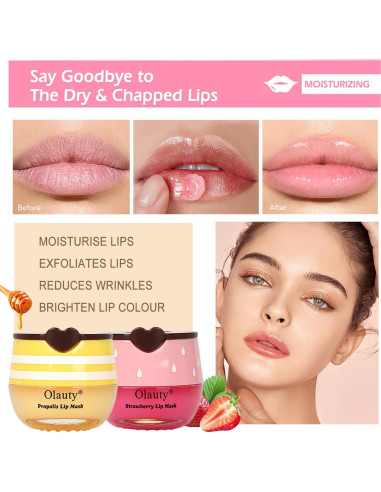 8 PCS Balsamo Labial Hidratante Miniling - Propoleo y Frutas