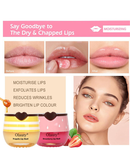 8 PCS Balsamo Labial Hidratante Miniling - Propoleo y Frutas