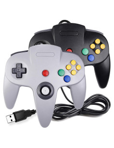 Controlador USB N64 Suily 2 Pack para PC y Raspberry Pi