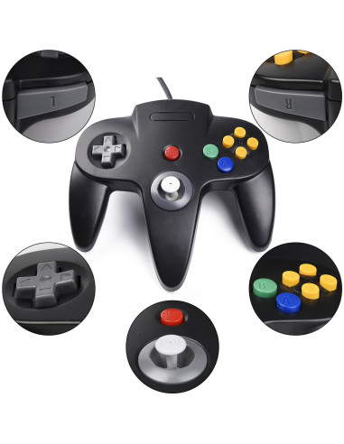 Controlador USB N64 Suily 2 Pack para PC y Raspberry Pi