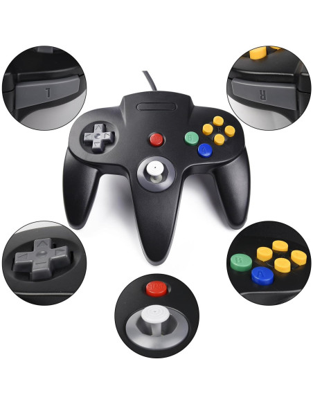 Controlador USB N64 Suily 2 Pack para PC y Raspberry Pi