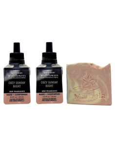 Recarga Fragancia Wallflowers Cozy Sunday Night 2 Pack + Jabón Marbela