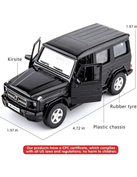 Coche de Juguete G63 Mercedes-Benz 1:36 Retroceso Negro