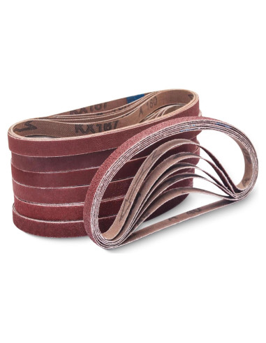 Cintas de Lijado 1/2" x 18" Taokyid - 42 Piezas, 40-400 Granos