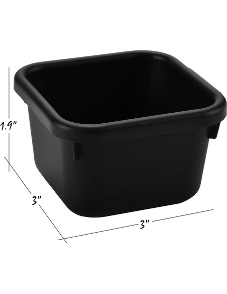 Organizadores de Cajones Masirs - Juego de 8 Piezas, Plástico Negro