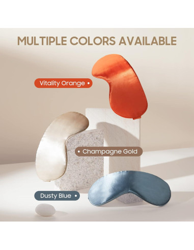 Mascarilla para dormir ZOESMIEN 100% seda de morera oro champán