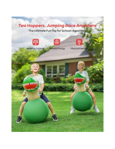 Saltarín Dinosaurio QPAU 100kg - Juguete Inflable para Niños 5+ 2