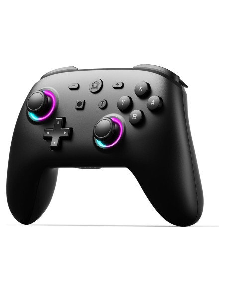 Controlador Pro Inalámbrico Fisherg para Switch Negro con LED