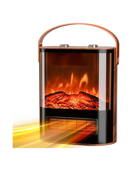 Calefactor Eléctrico ROVSUN HT1908Pro 1500W con Llama 3D