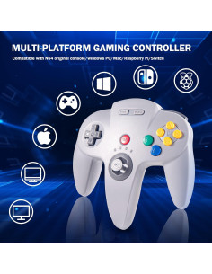 Controlador Inalámbrico KIWITATA N64 para Switch y PC Gris 2