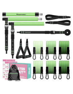 Kit de Barra de Pilates RENRANRING Multifuncional Verde