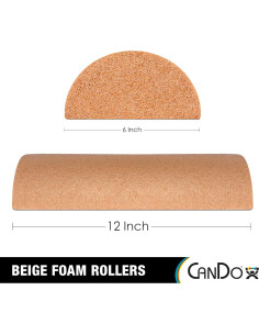 Rodillo de Espuma PE Beige CanDo 15x30 cm para Masaje y Recuperación 2