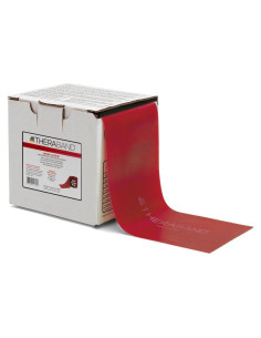 Banda de Resistencia THERABAND Rollo 45.72m Roja Media Sin Láttex