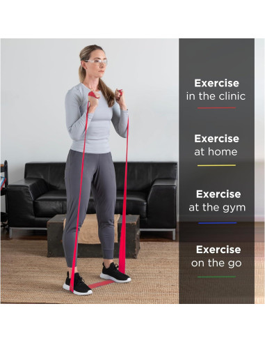 Banda de Resistencia THERABAND Rollo 45.72m Roja Media Sin Láttex