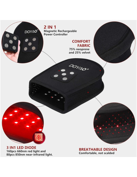 Guante Terapia Luz Roja D MAX Inalámbrico Alivio Dolor Mano Guante Terapia Luz Roja D MAX Inalámbrico Alivio Dolor Mano
