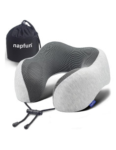 Almohada de Cuello Napfun Espuma de Memoria Gris Claro