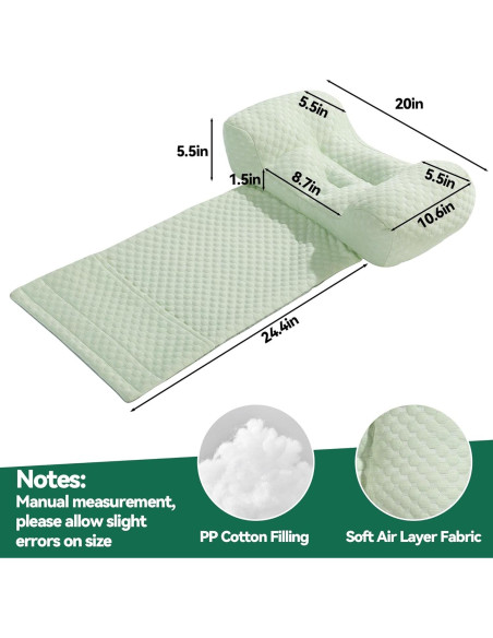 Almohada para Cuello MABOZOO Reclinable Verde 20x35cm