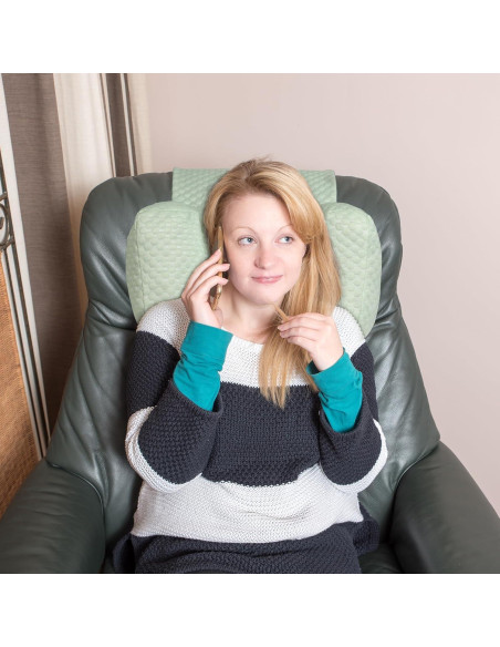 Almohada para Cuello MABOZOO Reclinable Verde 20x35cm