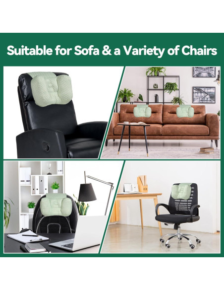 Almohada para Cuello MABOZOO Reclinable Verde 20x35cm