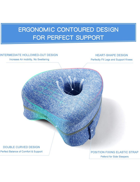 Almohada Ergonómica para Piernas BEAUTRIP Espuma de Memoria Almohada Ergonómica para Piernas BEAUTRIP Espuma de Memoria