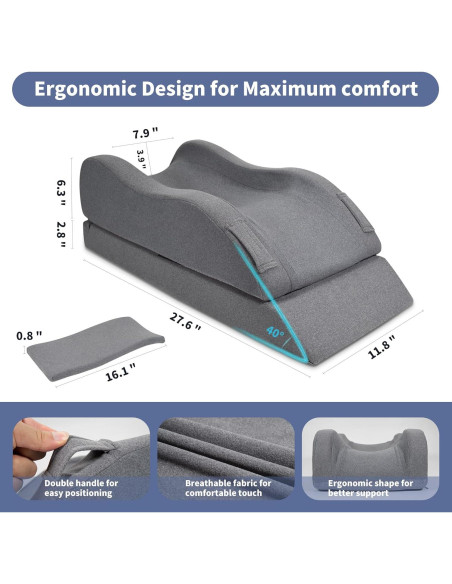 Almohada Elevadora de Piernas Itcozy LP4 Espuma Viscoelástica