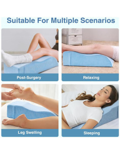 Cojín Elevador de Piernas UniHygge Espuma Viscoelástica 60x23.6 cm 2