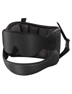 Almohada de Viaje SARISUN con Correa y Máscara 3D Negra