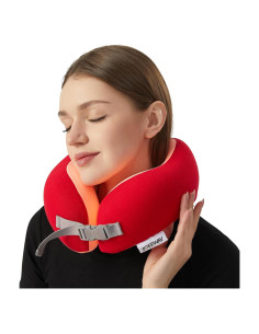 Almohada de Cuello de Viaje Joeeway Espuma de Memoria Roja