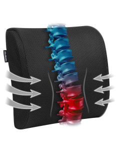 Cojín Lumbar Mind Reader Espuma Viscoelástica Negro