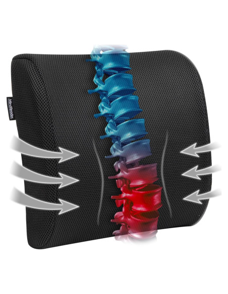 Cojín Lumbar Mind Reader Espuma Viscoelástica Negro
