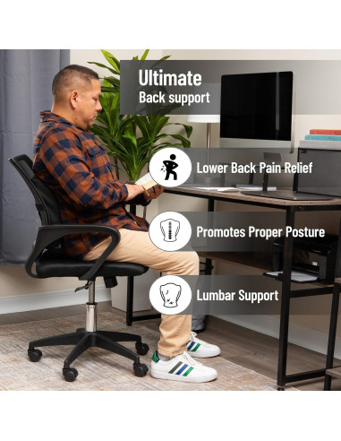 Cojín Lumbar Mind Reader Espuma Viscoelástica Negro