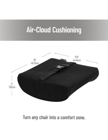 Cojín Lumbar Mind Reader Espuma Viscoelástica Negro