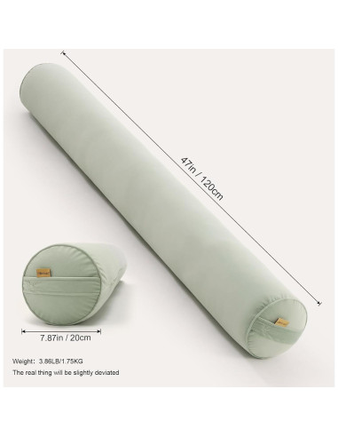 Cojín Corporal Ailuteie 119x20 cm Verde Celadón