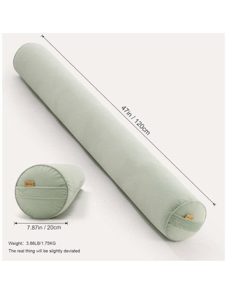 Cojín Corporal Ailuteie 119x20 cm Verde Celadón