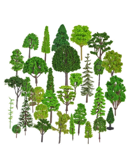 30 Árboles de Modelo Mixto Lee-buty 4-20 cm Decoración 30 Árboles de Modelo Mixto Lee-buty 4-20 cm Decoración