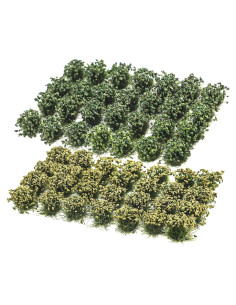 FOIMAS 56pcs Mini Arbustos Verdes para Escenografía DIY