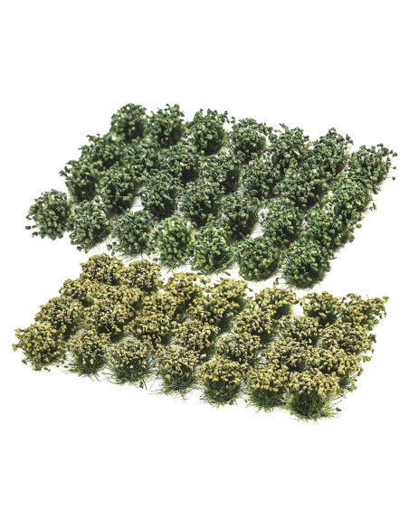 FOIMAS 56pcs Mini Arbustos Verdes para Escenografía DIY FOIMAS 56pcs Mini Arbustos Verdes para Escenografía DIY
