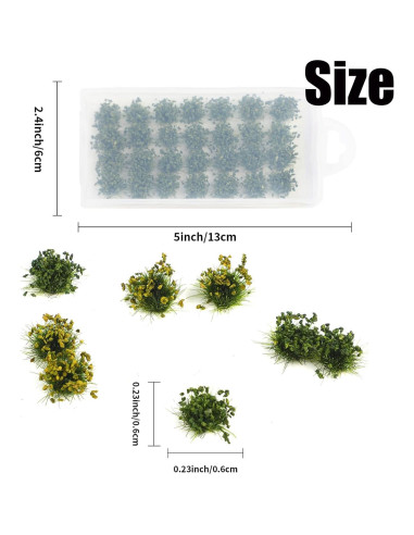 FOIMAS 56pcs Mini Arbustos Verdes para Escenografía DIY