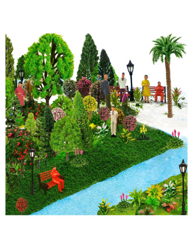 Kit de Escenografía de Modelo QuarenDen 47 Piezas Colorido