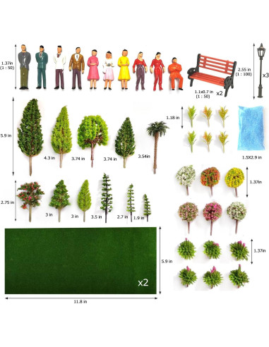 Kit de Escenografía de Modelo QuarenDen 47 Piezas Colorido