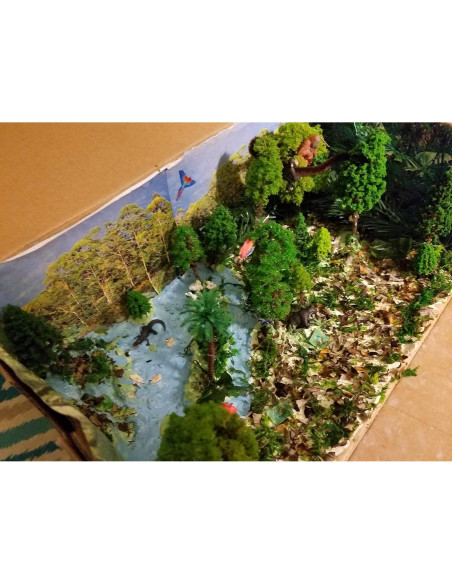 48pcs Árboles y Figuras de Animales para Escenografía de Trenes 48pcs Árboles y Figuras de Animales para Escenografía de Trenes