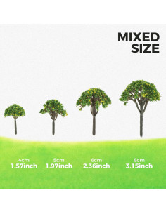 Yetaha 20PCS Mini Árboles de Jardín de Hadas 4-8 cm 2