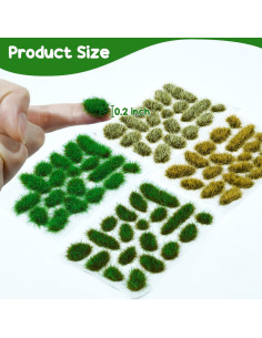 Warmtree 76 Piezas Hierba Estática Verde para Dioramas 2