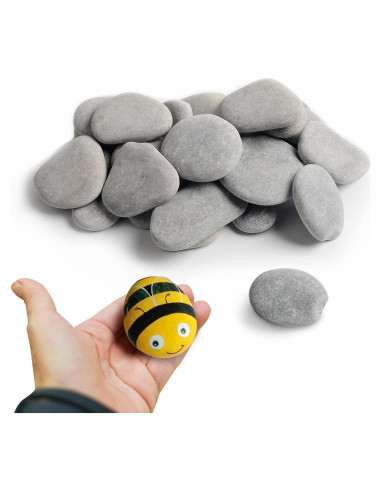 Simetufy 35 Rocas de Río para Pintar 5-8 cm Manualidades